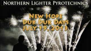 preview picture of video 'Fireworks Display at New Hope Duk Duk Daze by Northern Lighter Pyrotechnics (7-19-2013)'