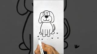 Easily draw a Dog 🐕 | Step-by-Step Cute puppy drawing for beginners and kids