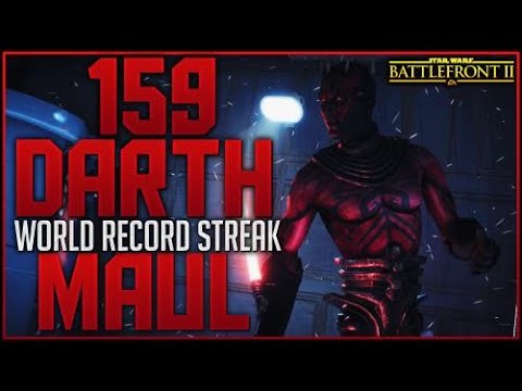 Battlefront 2 159 Darth Maul World Record Killstreak/Gameplay (On Tatooine)