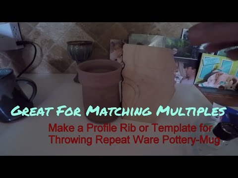 ♥ Repeat-throwing hack!~Make a Profile Rib Template for consistency~DIY~Pottery/Wheel/Hacks!