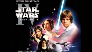 Star Wars Episode IV Soundtrack   Main Title Rebel Blockade Runner