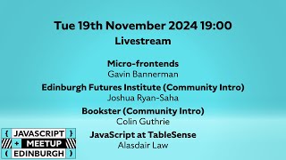 Travel Tech with TravelPerk - EdinburghJS - November 2024