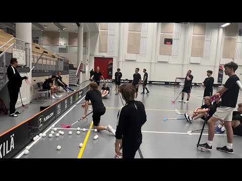Floorball Transition Drill (1vs2 – 2vs3 – 3vs4) + Crossbar Challenge | SB-Pro Practice