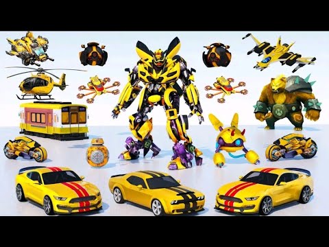 Bumblebee Multiple Vehicle-TransformationJet Robot Car Game 2024 - Android Gameplay #Gadi_gaming_2.0