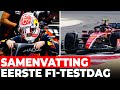 Verstappen snelste tijdens eerste F1-testdag, Mercedes tevreden met W14 | F1-test samenvatting dag 1