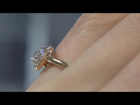 00581-HD005-Round Brilliant Cut Diamond Halo Engagement Ring