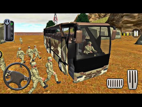 Army Bus Driver US Soldier Transport Duty 2021 - Offroad Bus Driving - Android Gameplay