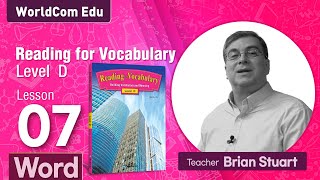 Reading for Vocabulary WORD | Level D | Lesson 07 | Brian Stuart I ( Learn English )
