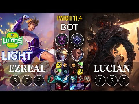 JAG Light Ezreal vs Lucian Bot - KR Patch 11.4