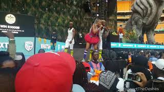 Fill Up FNB - Sho Madjozi performs Dumi hi Phone &amp; her male dancer climbs up stage to twerk