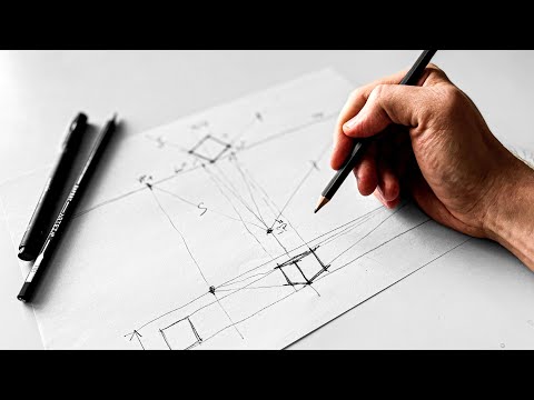 How to Draw PERSPECTIVE from a Plan in 4 Minutes
