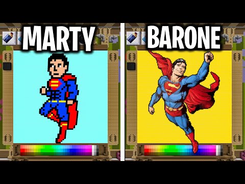 MARTY BARA PERCHÈ HACKERO nella GARA DI DISEGNO DI SUPERMAN  - Minecraft ITA