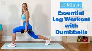 15 Minute Leg Workout with Dumbbells - at Home!
