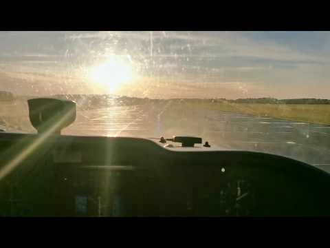 Landing at Strausberg airfield