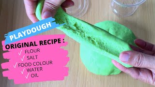 PLAYDOUGH ORIGINAL RECIPE | No Cook Playdough Recipe | How to Make Soft Playdough for Kids |