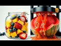 AI Fruit ASMR Ultra Realistic Juicy Mango Strawberry Blueberry Satisfying Hydraulic Press Sounds