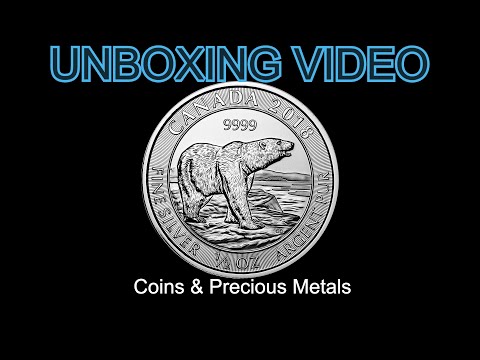 Unboxing 2018 Royal Canadian Mint - $2 0.5oz Pure Silver Coin - Polar Bear