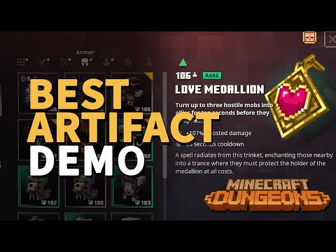 Best Artifact Minecraft Dungeons Love Medallion (Best for xp and gear level farm)