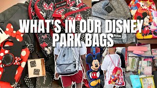 DISNEY PARK BAG ESSENTIALS - FAMILY - WHAT TO PACK FOR DISNEY - KID, TEEN, MOM & DAD