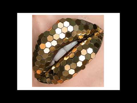 Gold Sequin Lips Digital Drawing || ArtBy_RhiRhi