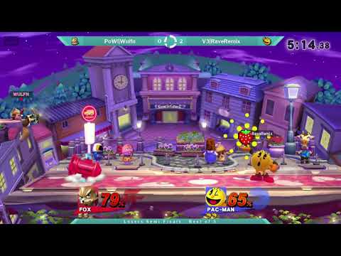 Sink or Swim 48 Losers Semis - PoW!|Wulfn (Fox) vs V3|RaveRemix (Pac-Man) Part 2