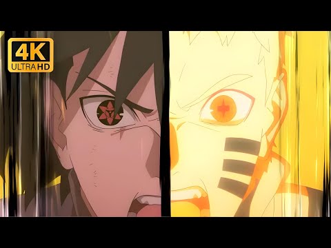 Naruto and Sasuke vs Momoshiki [4K 60FPS] | Boruto: Naruto Next Generations