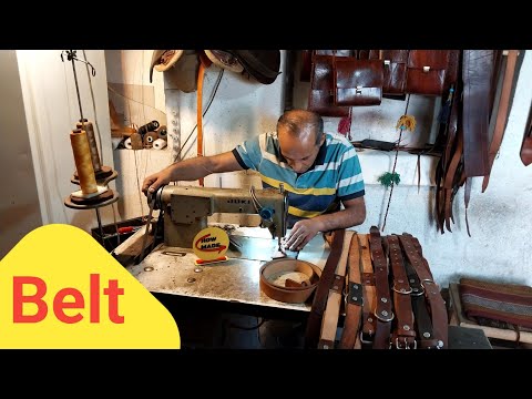 , title : 'The process of making a belt from buffalo leather'