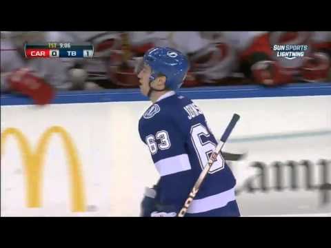 Tyler Johnson First NHL Goal vs Hurricanes [Mar 16 2013]