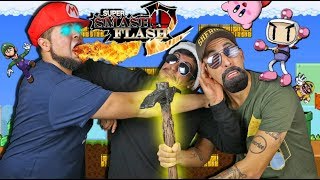SUPER SMASH FLASH 2 Pt 2! WHO IS THE BEST SMASH BROS PLAYER IN THE SQUAD?! SOMEONE IS WINLESS?