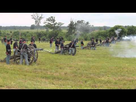 The Battle of Gettysburg 150th Anniversary Canon Artillery Demonstration Stock Footage
