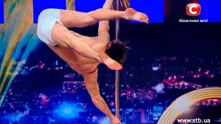 Male dancer showed amazing pole dance on Ukraine’s got talent