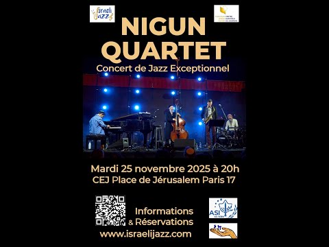 Nigun Quartet Concert in Paris on November 25, 2025 at CEJ Concert Nigun Nov 2025