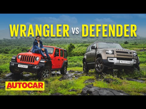 Jeep Wrangler vs Land Rover Defender - The Incredibles | Comparison | Autocar India