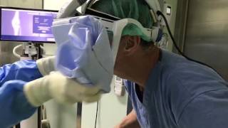 Stryker surgical flight helmet proper cover application: Dr. Frederick Buechel, Jr. MD