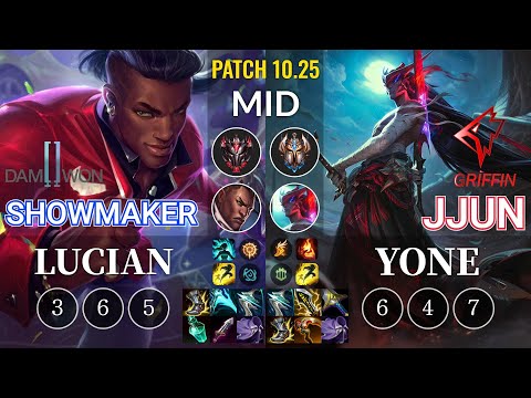 DWG Showmaker Lucian vs GRF jjun Yone Mid - KR Patch 10.25