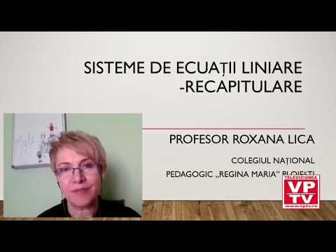 Sisteme de ecuații liniare - recapitulare