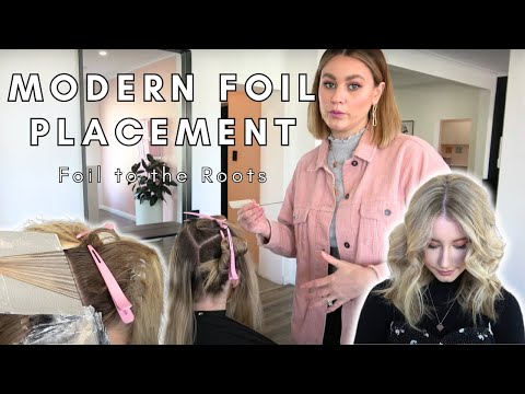Modern Foil Placement | Foil to the Roots (full head foil and sectioning hair tutorial)