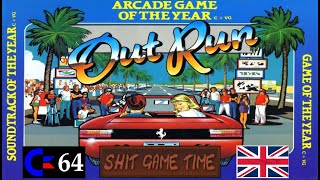 SHIT GAME TIME: OUTRUN 'UK Version' (C64 - Contains Swearing!)