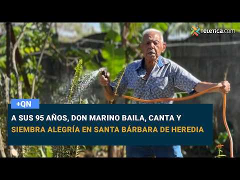 A sus 95 años, Don Marino baila, canta y siembra alegría en Santa Bárbara de Heredia