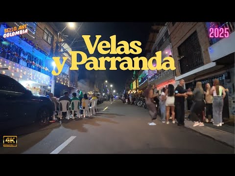 🎥“Así se Vive la Noche de Las Velitas en Bello | Recorrido por sus Barrios🕯️”| #colombia #diciembre