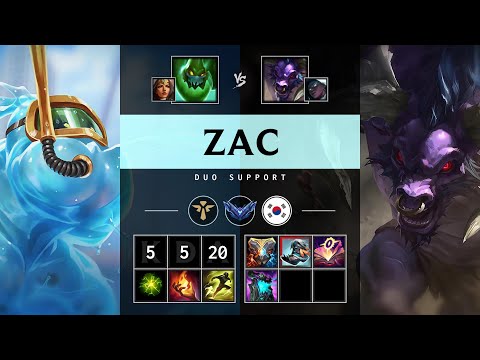 Zac Support vs Alistar - KR Diamond Patch 25.15