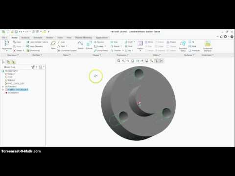 Creo 2.0 revolve and pattern tutorial