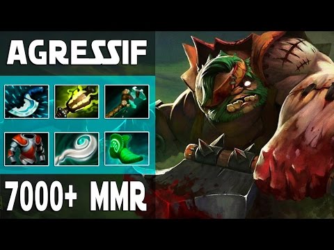 DOTA 2 - AGRESSIF PUDGE GAMEPLAY MMR 7000