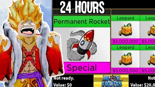 Trading PERMANENT ROCKET for 24 Hours in Blox Fruits