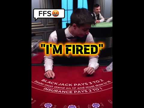 “I’m gonna be fired”🤬 Dealer Rage!!! #blackjack #online