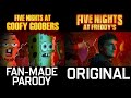 FIVE NIGHTS AT FREDDY S FNAF And SPONGEBOB Parody Side By Side Comparison