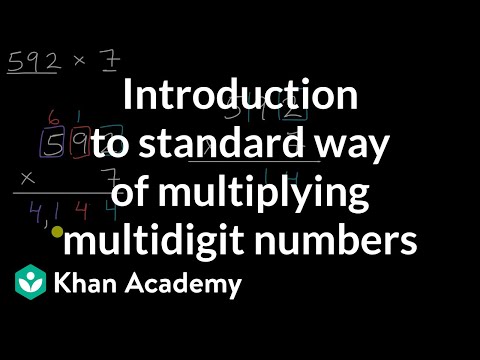 Intro to standard way of multiplying multi-digit numbers (video ...