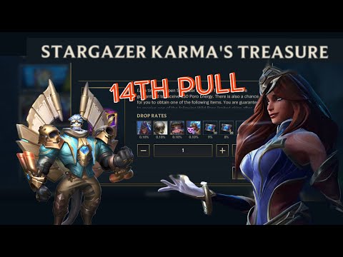 GETTING ASCENDED STARGAZER KARMA AND HEXPLORER GALIO ON KARMA'S TREASURE. 2 SKINS IN 14TH PULL!!!