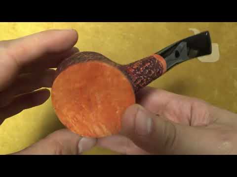 Pipa L'Anatra Rusticata Gigante - Bent Poker - AN158