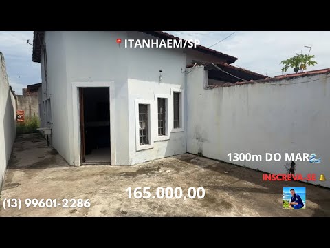 Casa a venda em Itanhaém São Paulo no bairro Tupy Lado praia por 165 mil confira o vídeo 13996012286